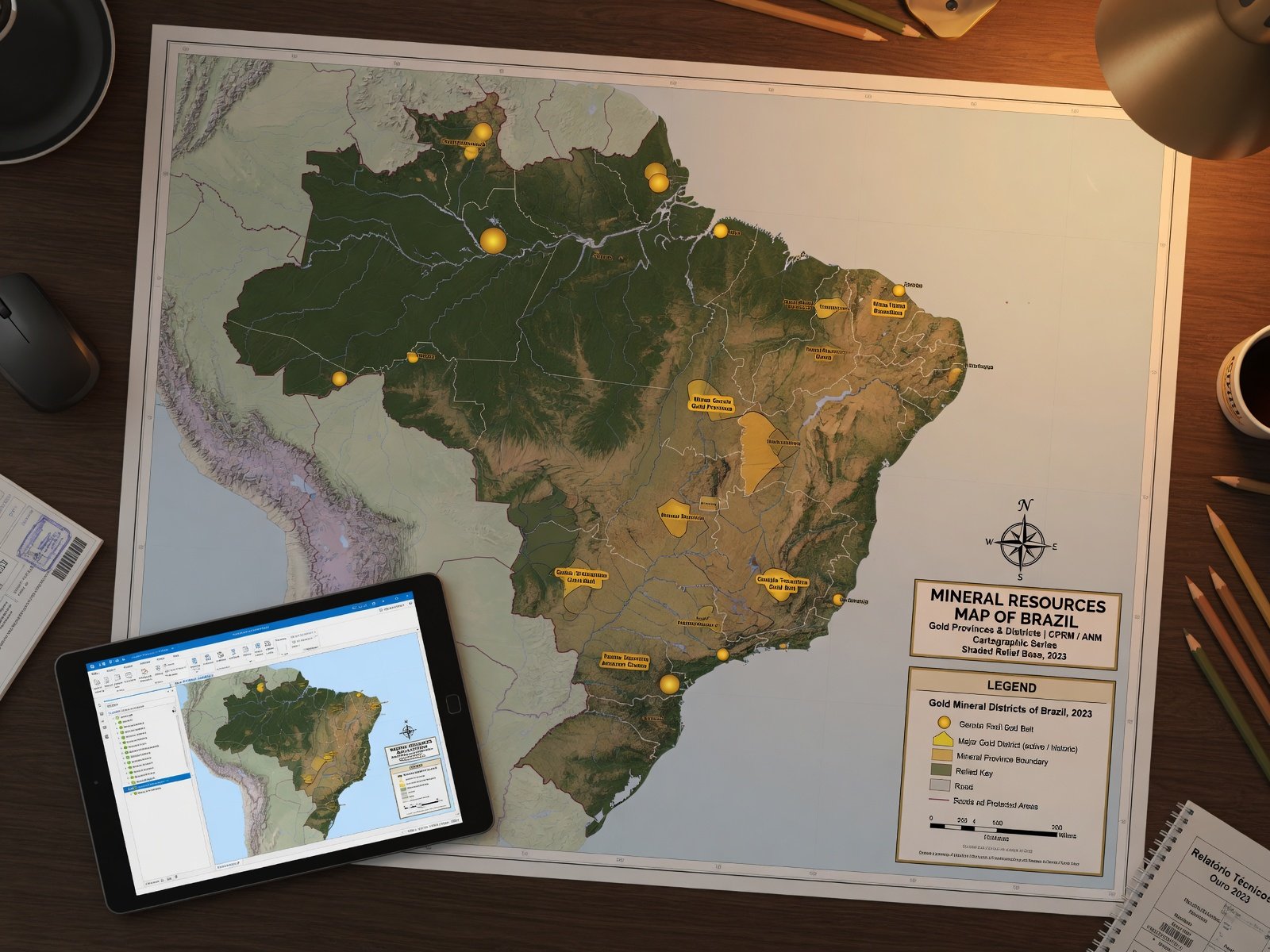 Depósitos de oro en Brasil